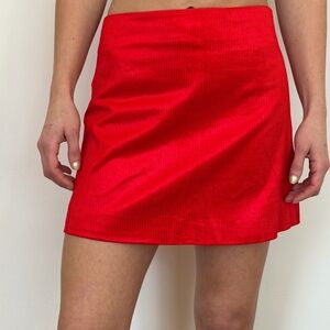 Ganni Scarlet Red Textured Fabric